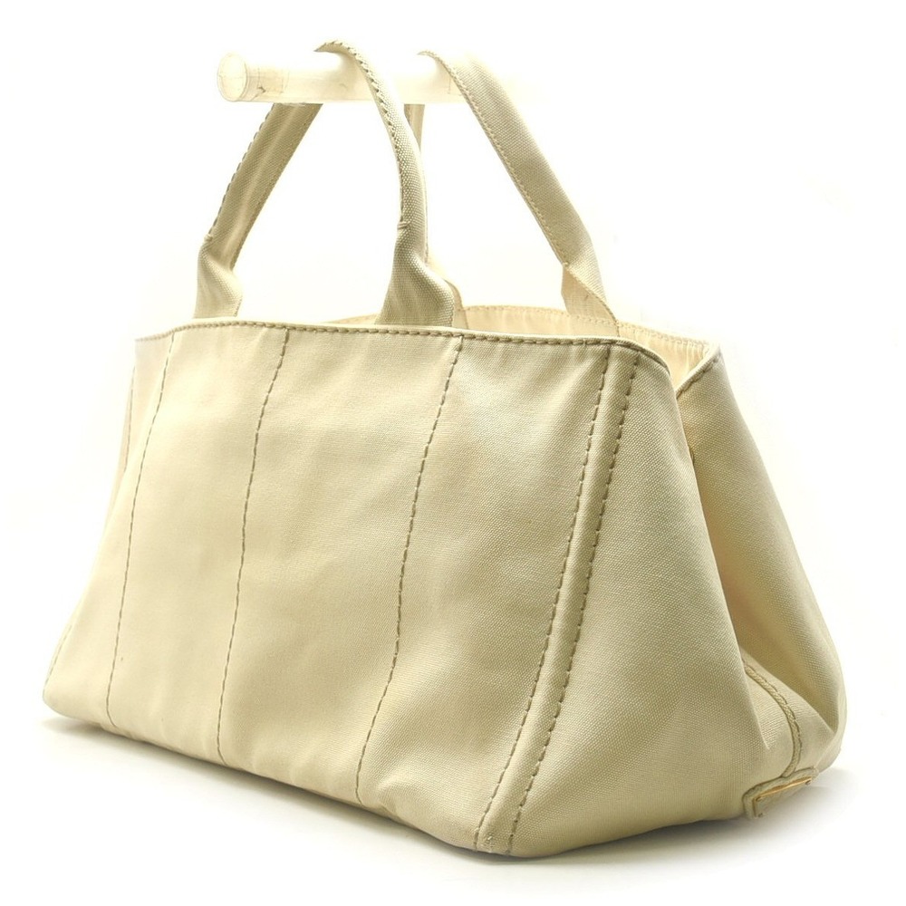 Prada Canapa Off-White Tote Bag